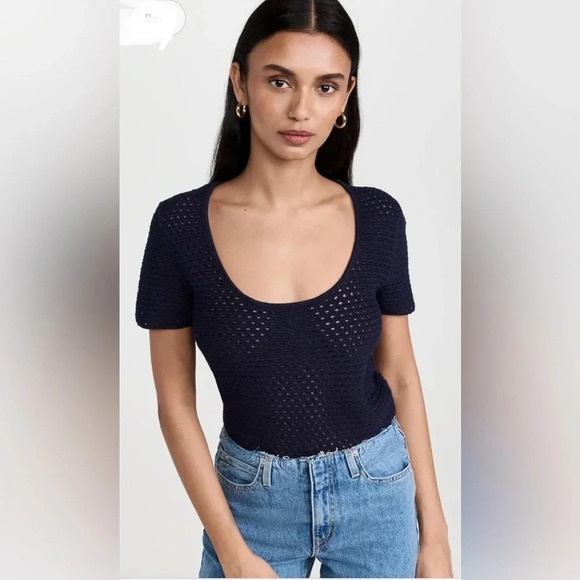 NWT Vince Women's Textured Scoop Neck Sweater Small - Picture 2 of 8